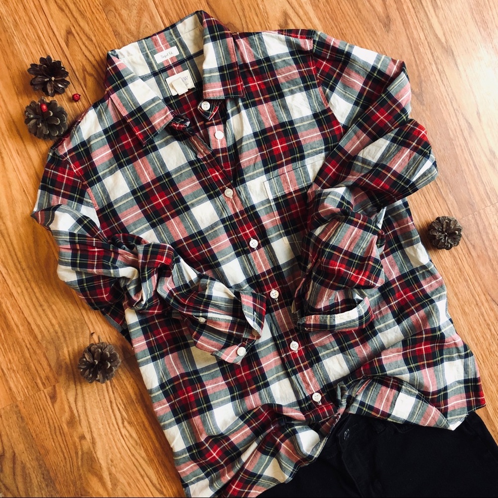 J.Crew Mercantile Perfect Fit Plaid Shirt, S